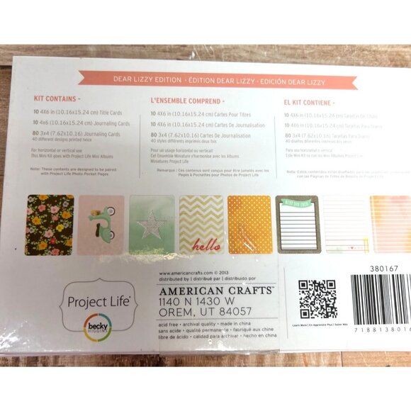 Project Life Becky Higgins Dear Lizzy Edition Mini Kit Scrapbooking 100 Cards - Picture 3 of 6